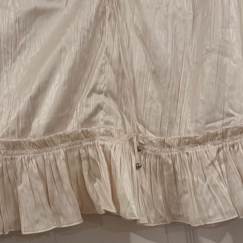 BCBGMaxAzria Cream Ruffled Blouse - Picture 8 of 13